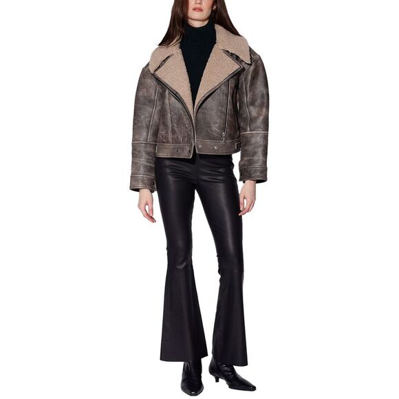 Walter Baker Womens Richie Shearling Jacket - Picture 3 of 4